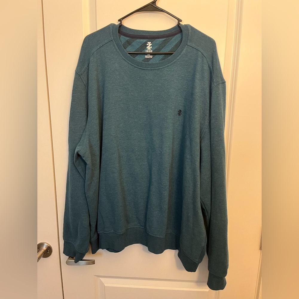 Izod Men's Teal Crewneck Sweater